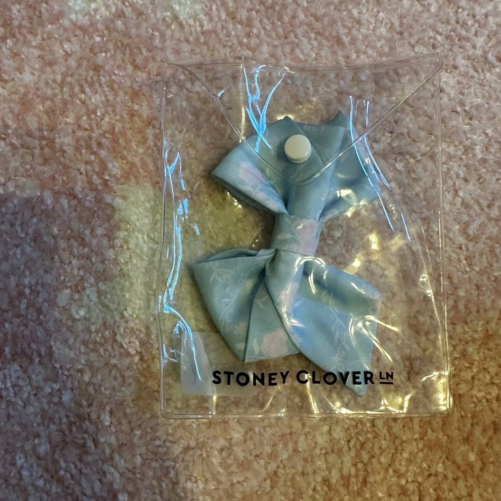 Stoney clover high tea bow clip in earl grey